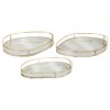 Set 3 tavi decorative Alma, metal, aurii, L.23/27/30 cm, 195112