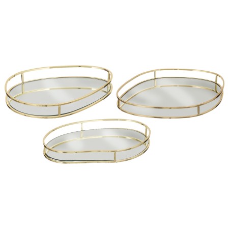 Set 3 tavi decorative Alma, metal, aurii, L.23/27/30 cm, 195112