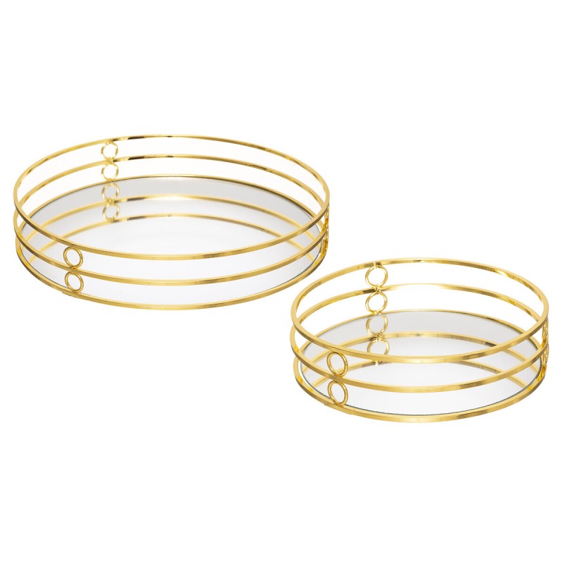 Set 2 tavi decorative Feel, metal, D.20/30 cm, 173439