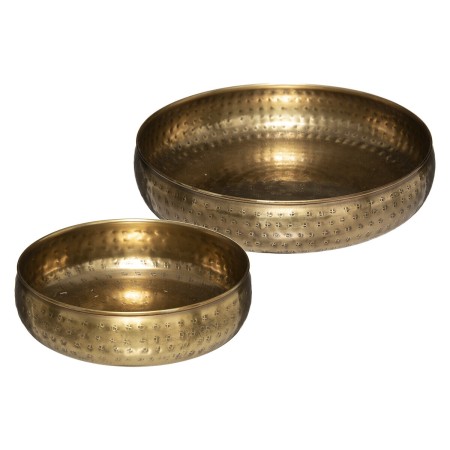 Set 2 tavi decorative Oasis, metal, aurii, D.20/30 cm, 182246