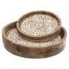 Set 2 tavi decorative Ritual, lemn de mango, D.25/30 cm, 168419
