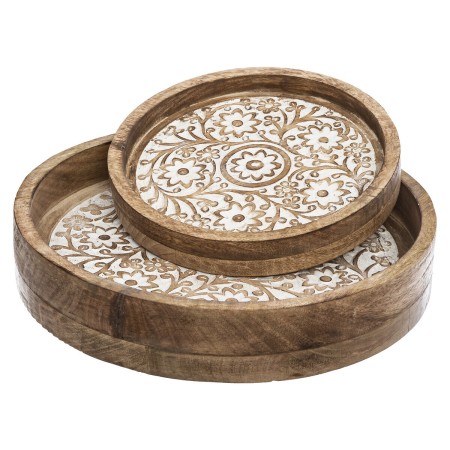 Set 2 tavi decorative Ritual, lemn de mango, D.25/30 cm, 168419