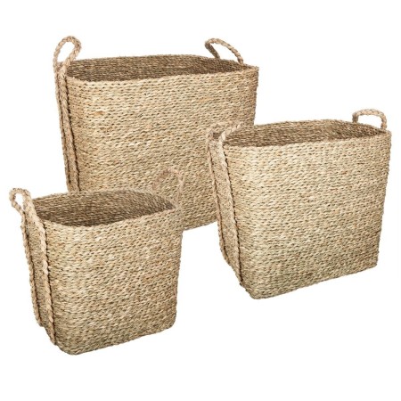 Set 3 cosuri depozitare Kilian, stuf, H.25/31/41 cm, 157048
