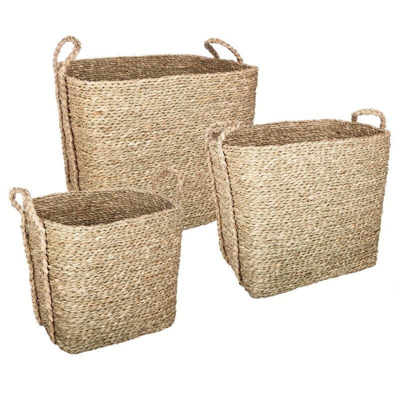 Set 3 cosuri depozitare Kilian, stuf, H.25/31/41 cm, 157048
