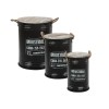 Set 3 cutii depozitare Bill, metal, negru, D.25/30/36 cm, 166517B