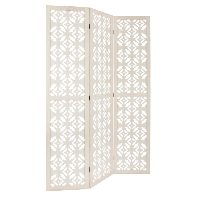Paravan Nomade, lemn, alb, model geometric, H.170 cm, 156867B