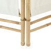 Paravan Kael, textil alb si bambus, H.170 cm, 206013