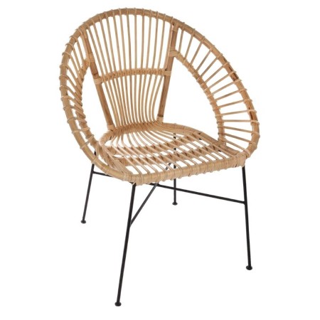 Fotoliu Keko, structura din metal si ratan, H.86 cm, 156906