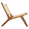 Fotoliu Timor, structura din lemn de tec, ratan, H.72 cm, 166656C