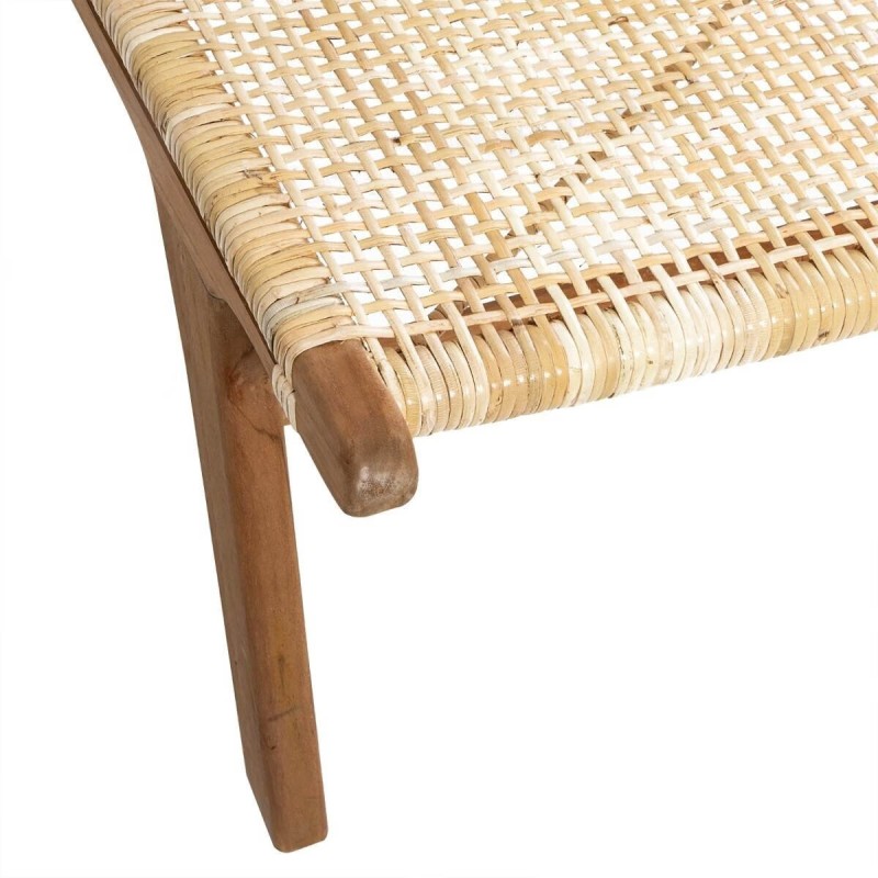 Fotoliu Timor, structura din lemn de tec, ratan, H.72 cm, 166656C