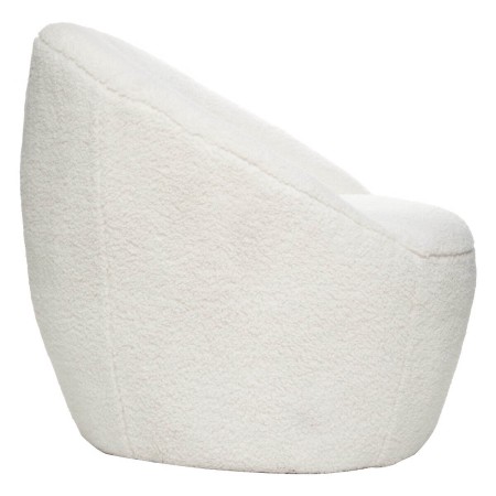 Fotoliu Romi, tesatura boucle, alb, H.70 cm, 184902