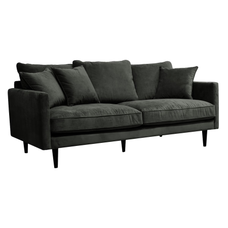 Canapea 3 locuri Candice, verde kaki, catifea, 184935A
