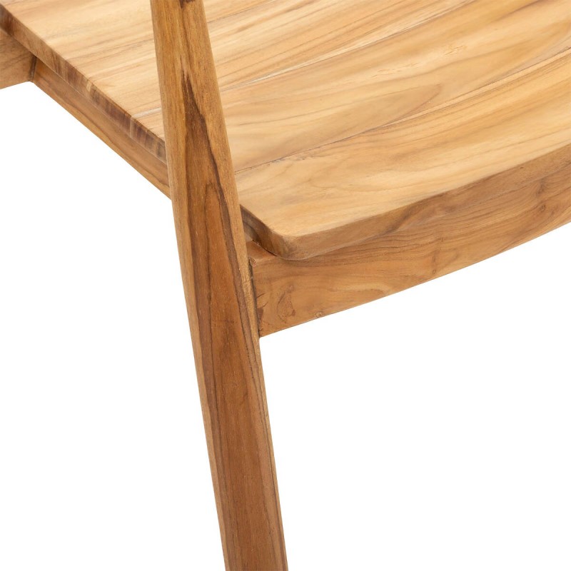 Scaun dining Miyako, lemn de tec, H.78 cm, 184938