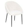 Fotoliu Seliso, metal, textil crem, H.81 cm, 207307A