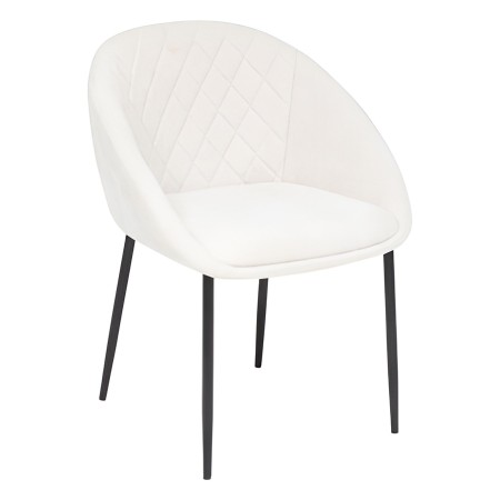 Fotoliu Seliso, metal, textil crem, H.81 cm, 207307A