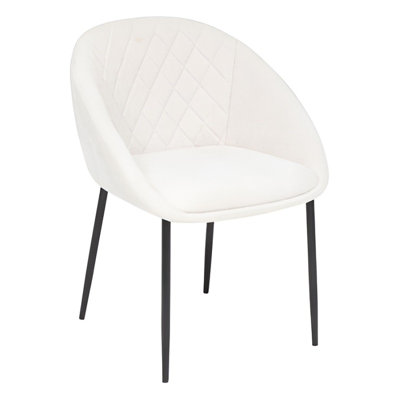 Fotoliu Seliso, metal, textil crem, H.81 cm, 207307A