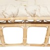 Canapea lounge din ratan si bumbac, 2 locuri, L.170 cm, Mamasan, 194660