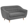 Canapea Retro, 2 locuri, poliester gri, 185092B