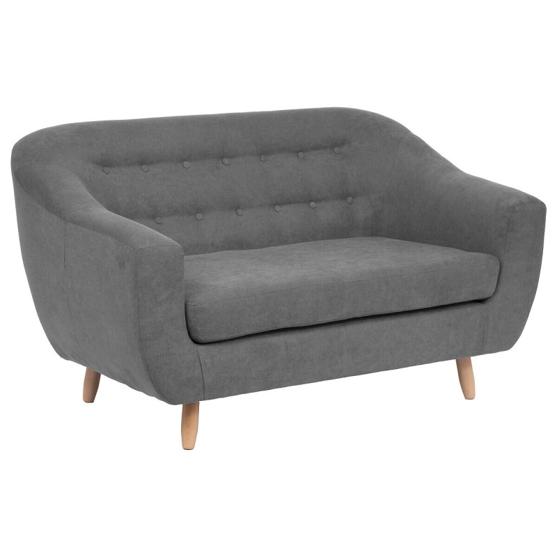 Canapea Retro, 2 locuri, poliester gri, 185092B