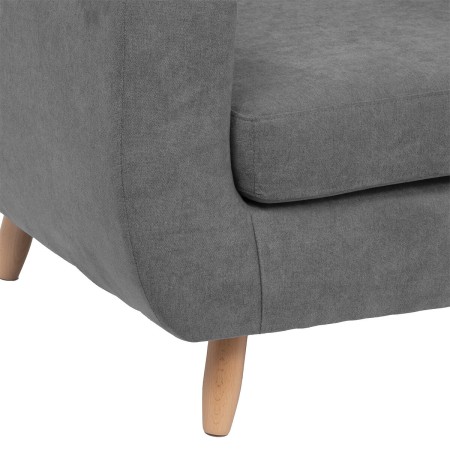 Canapea Retro, 2 locuri, poliester gri, 185092B
