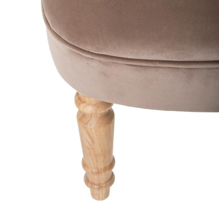 Fotoliu catifea taupe, picioare lemn, H.70 cm, Sixtine, 157189D