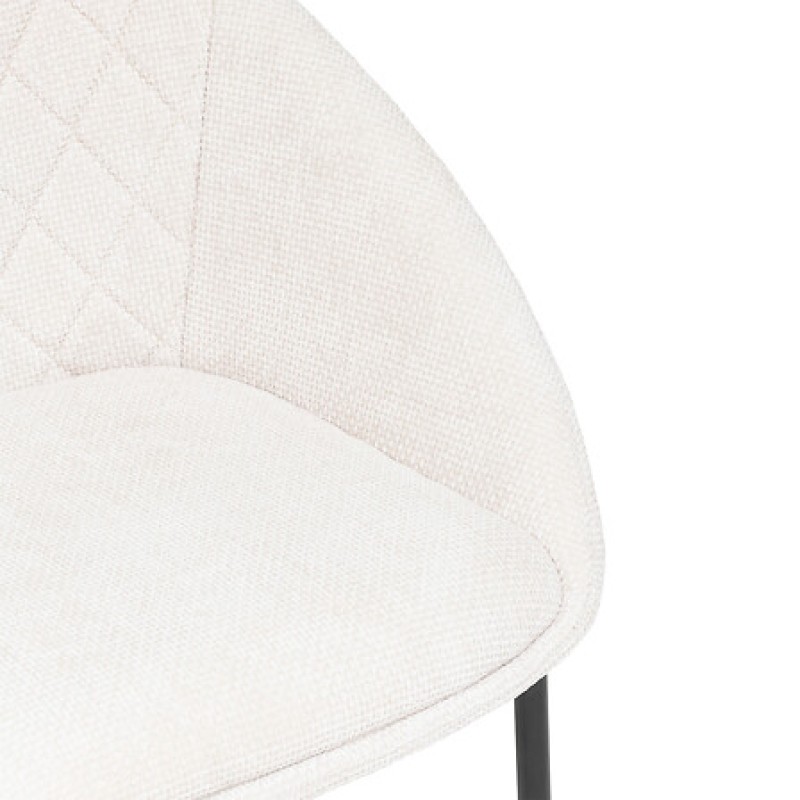 Fotoliu Seliso, metal, textil crem, H.81 cm, 207307A