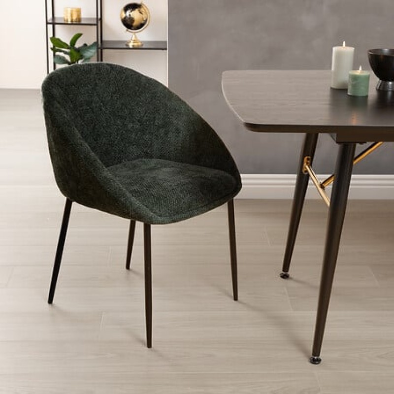 Fotoliu Seliso, metal, textil verde, H.81 cm, 207307B