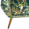 Fotoliu material textil Sango, model jungla, picioare lemn natur, H. 83 cm, 166571