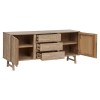 Comoda din lemn de salcam, 7 compartimente, L.180 cm, Aeris, 185032