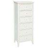 Comoda alba din lemn si MDF, 6 sertare, Charme, H.113 cm, 102214B