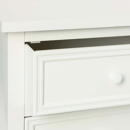 Comoda alba din lemn si MDF, 6 sertare, Charme, H.113 cm, 102214B