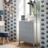 Comoda alba din lemn, 5 sertare, Charme, 121474B
