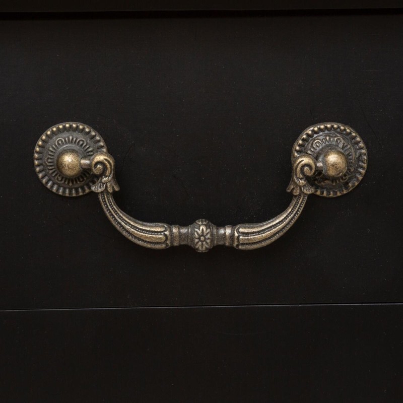 Noptiera Chrysa, neagra, lemn, MDF, H.65 cm, 114516B