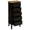 Comoda din lemn si MDF, negru, 5 sertare, Chrysa, H. 113 cm, 157062B