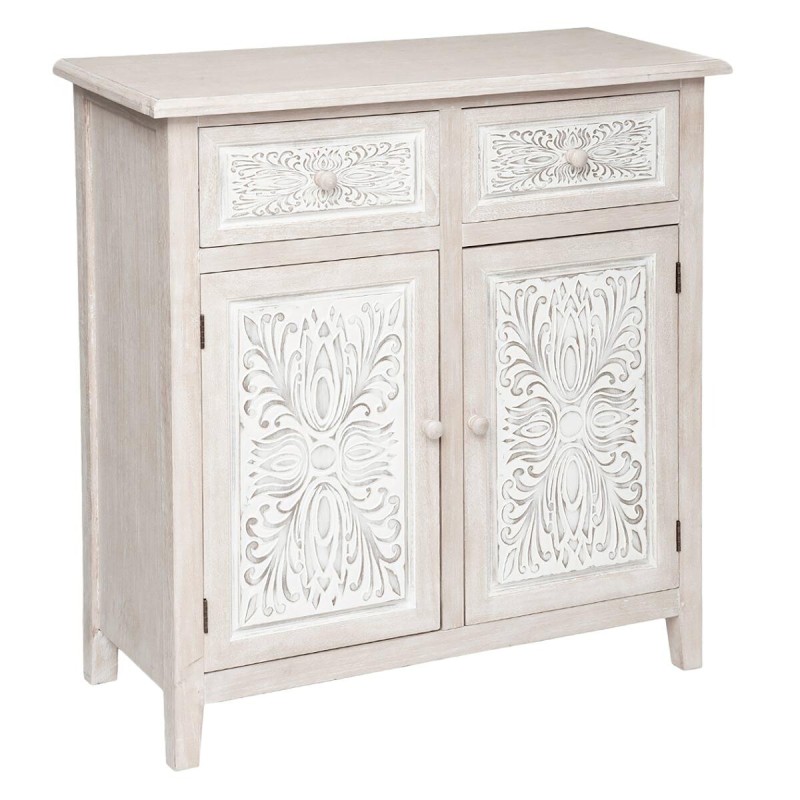 Comoda din lemn si MDF natur, 2 usi, Hina, 179094
