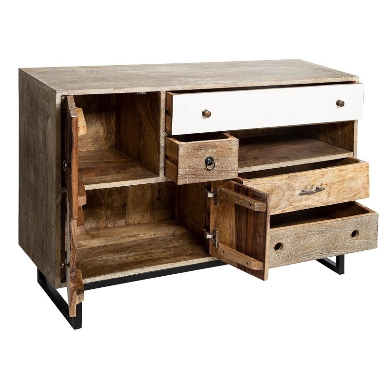 Comoda din lemn de mango si metal, 7 compartimente, L.115 cm, Koval, 166506B