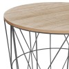 Masuta laterala Kumi, metal negru, blat MDF, D.40cm, 157056E