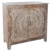 Comoda din lemn de mango si MDF, 2 usi, L.90 cm, Shirel, 157000