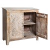 Comoda din lemn de mango si MDF, 2 usi, L.90 cm, Shirel, 157000