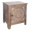 Noptiera Shirel, lemn, natural, 1 compartiment, H. 44 cm, 157001