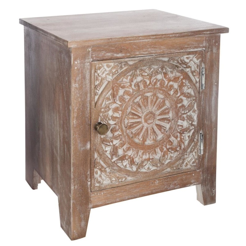 Noptiera Shirel, lemn, natural, 1 compartiment, H. 44 cm, 157001