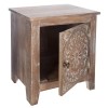 Noptiera Shirel, lemn, natural, 1 compartiment, H. 44 cm, 157001