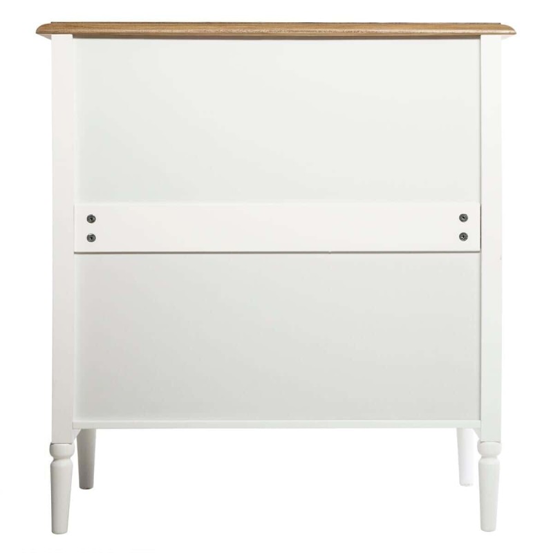 Comoda din lemn alb si blat din MDF, 4 sertare, Solen, 166604