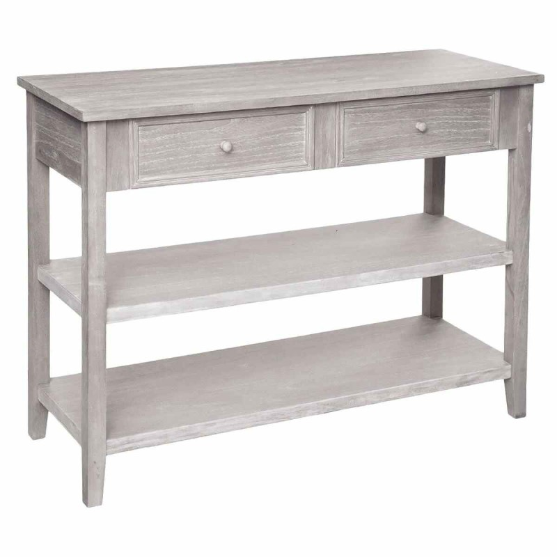 Consola din lemn, 2 sertare, 2 rafturi, Charme, L. 110 cm, 179123