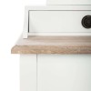 Masa toaleta Chrysa, lemn alb si blat din MDF, cu oglinda, 3 sertare, L.74 cm, 131000A