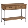 Consola din lemn de brad si metal, 2 sertare, L.110 cm, Danik, 185003