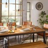 Masa dining Edene, lemn, structura metal negru, L.180 cm, 114530