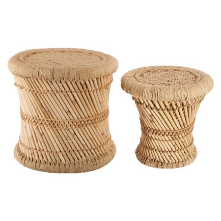 Set 2 masute cafea Ilyan, bambus, D.30/37 cm, 156861A