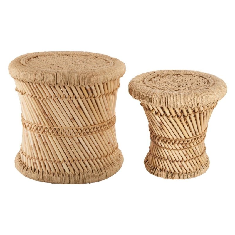 Set 2 masute cafea Ilyan, bambus, D.30/37 cm, 156861A