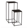 Set 2 masute Gota, metal, negru, H.54/74 cm, 185058